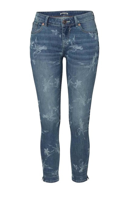 slim džínsy s motívom